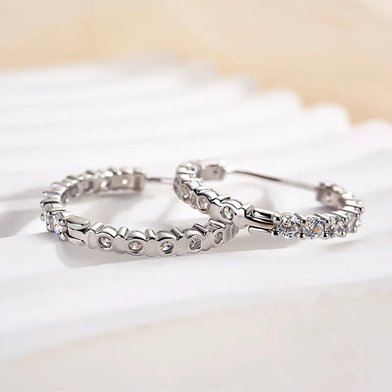 Unique Hoop Earrings In Sterling Silver