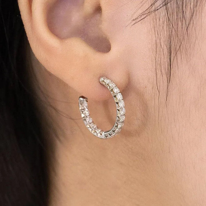 Unique Hoop Earrings In Sterling Silver