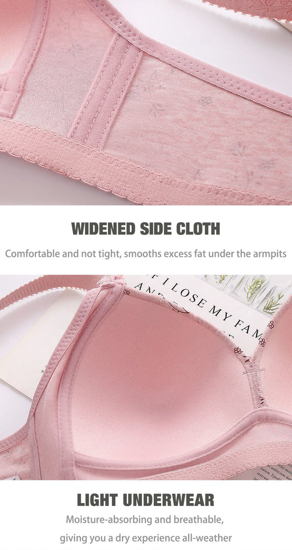 2024 Large size thin underwear anti-sagging bra