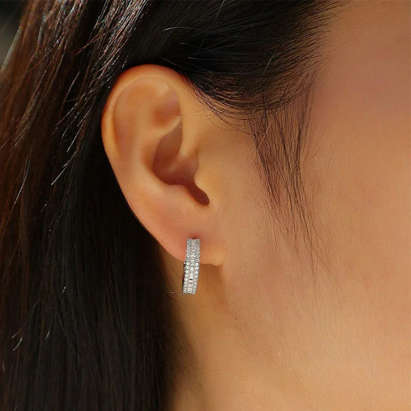 Moissanite Chic Design Stud Earrings