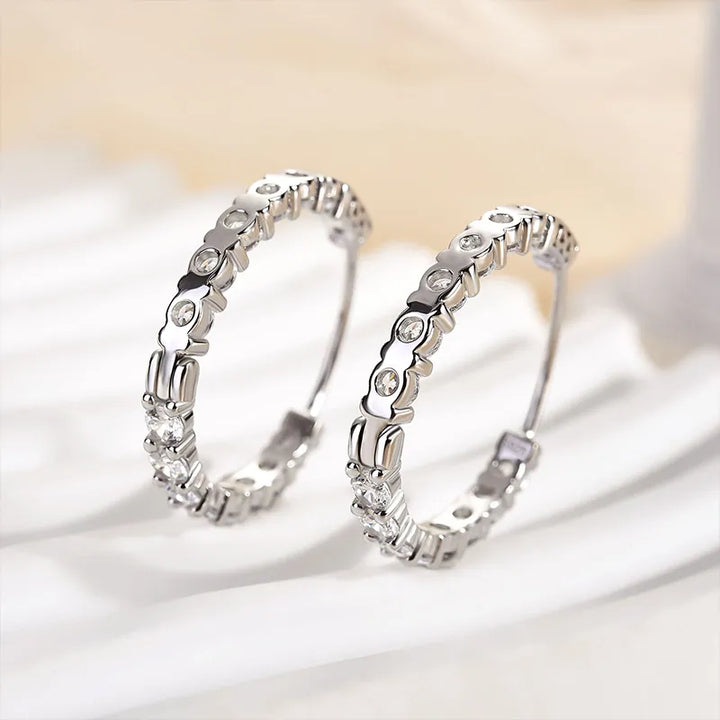 Unique Hoop Earrings In Sterling Silver