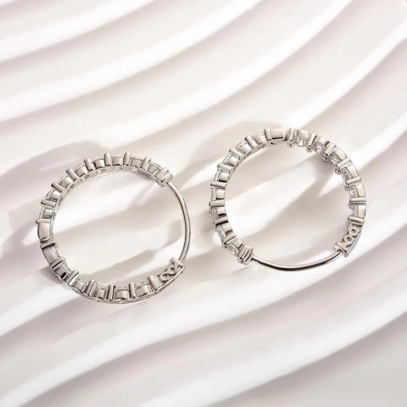 Unique Hoop Earrings In Sterling Silver